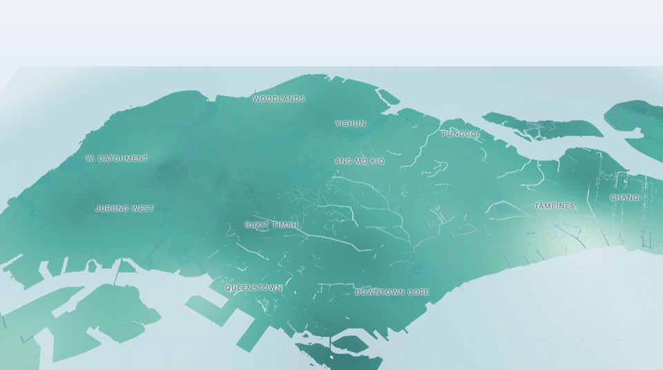 Temperature drop layer on the map