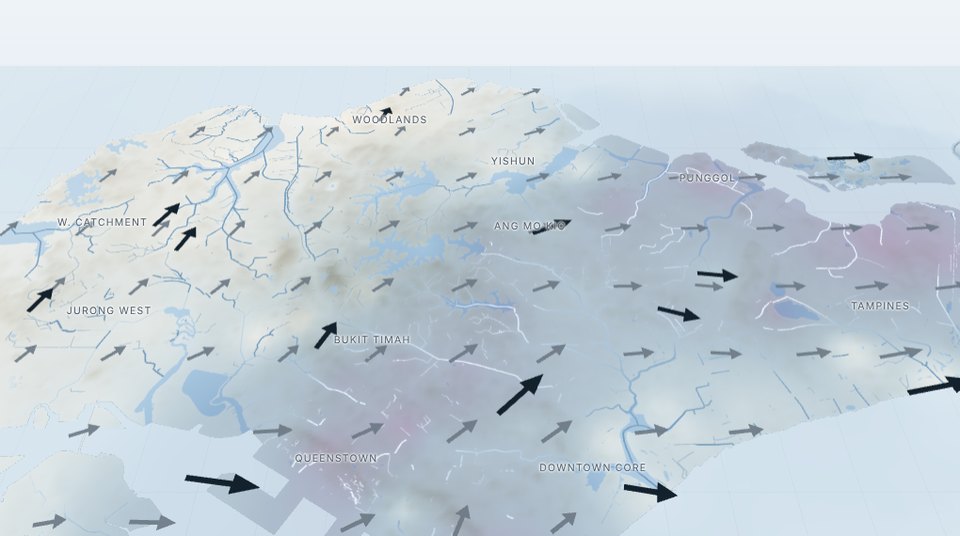 Wind layer on the map